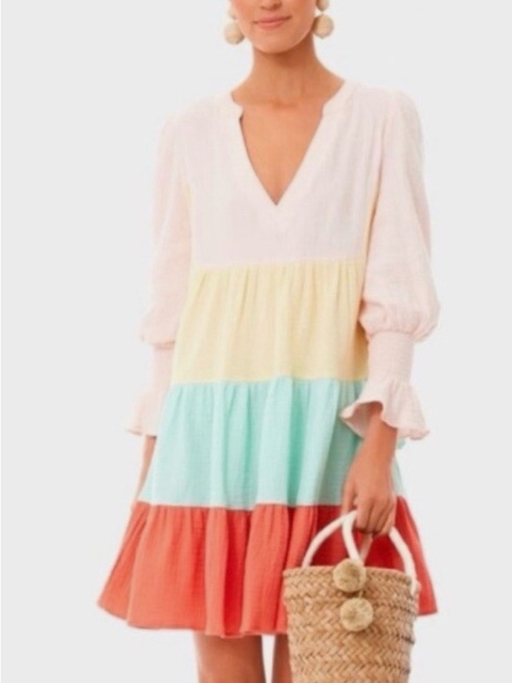 Pomander Place Sorbet Gauze Kenzo Dress Tuckernuck Size Small Tiered Mini